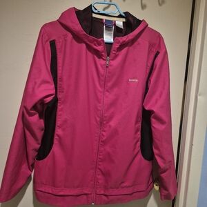 Reebok Fuchsia and Black Hooded Jacket